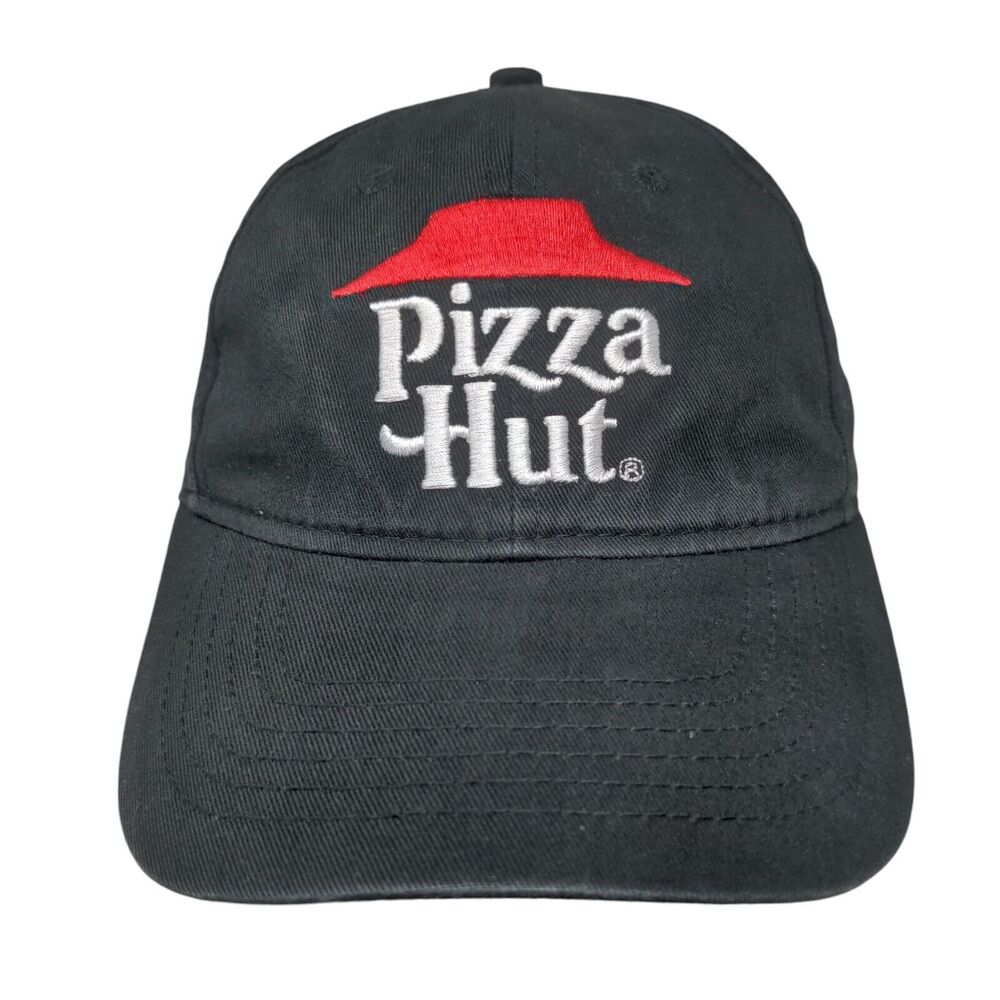 Pizza Hut Strapback Hat Black OSFA Adjustable Embroidered Uniform